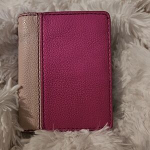 💗 Pink Fossil Leather Wallet